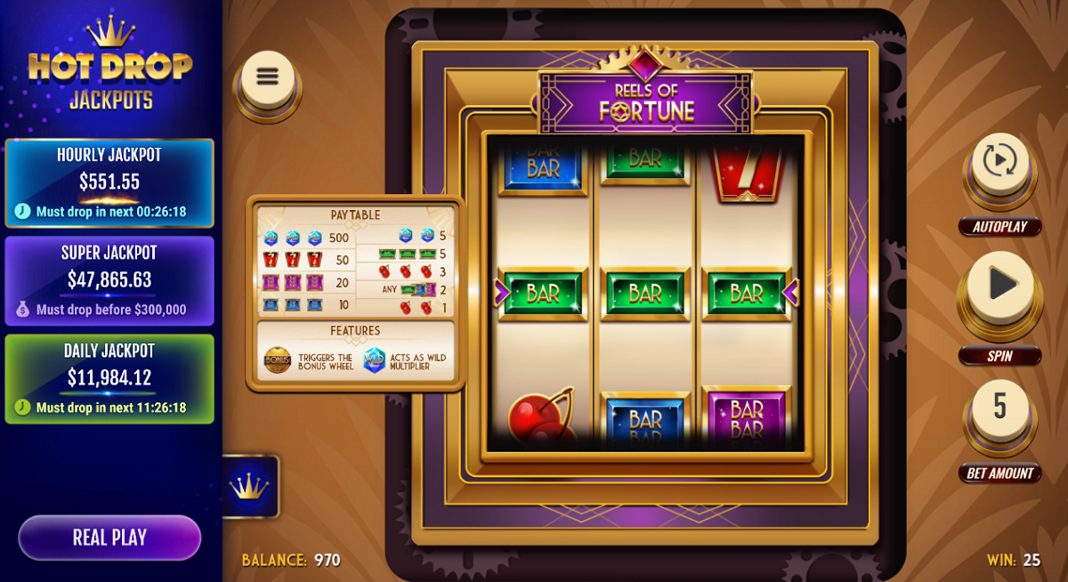 Reels of Fortune Hot Drop Jackpots Slot Review